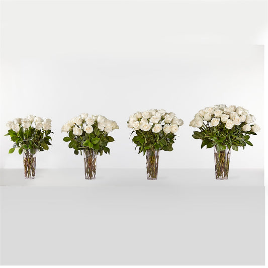 Long Stem White Rose Bouquet – MAGNOLIA'S FLOWER SHOP INC, Garden City MI
