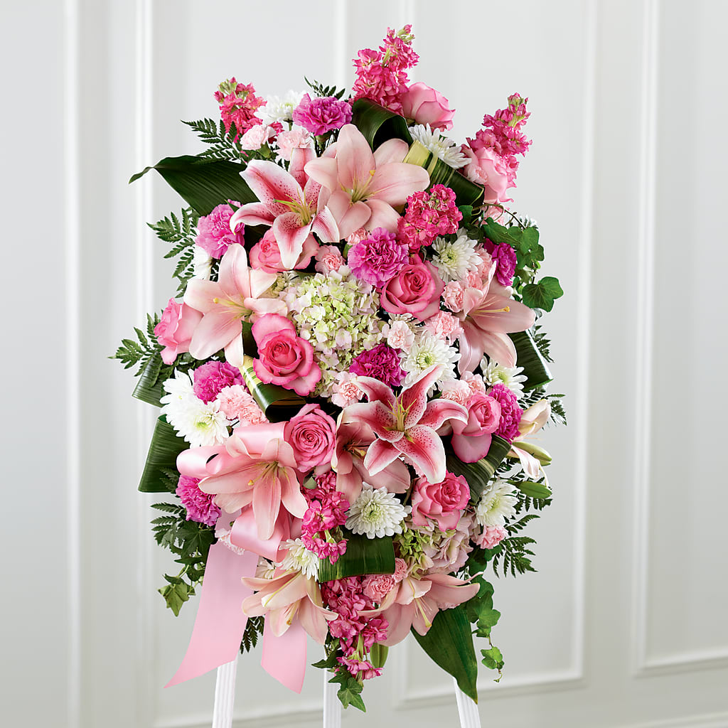 Comforting Standing Spray – MAGNOLIA'S FLOWER SHOP INC, Garden City MI