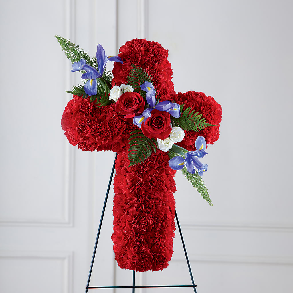 Faithful Hero Floral Cross – MAGNOLIA'S FLOWER SHOP INC, Garden City MI