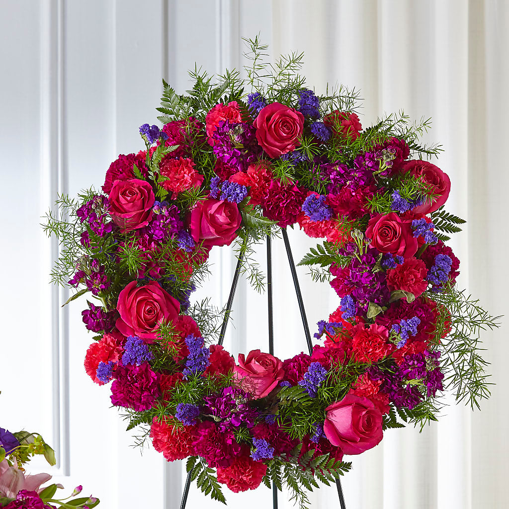 Calming Colors Wreath – MAGNOLIA'S FLOWER SHOP INC, Garden City MI