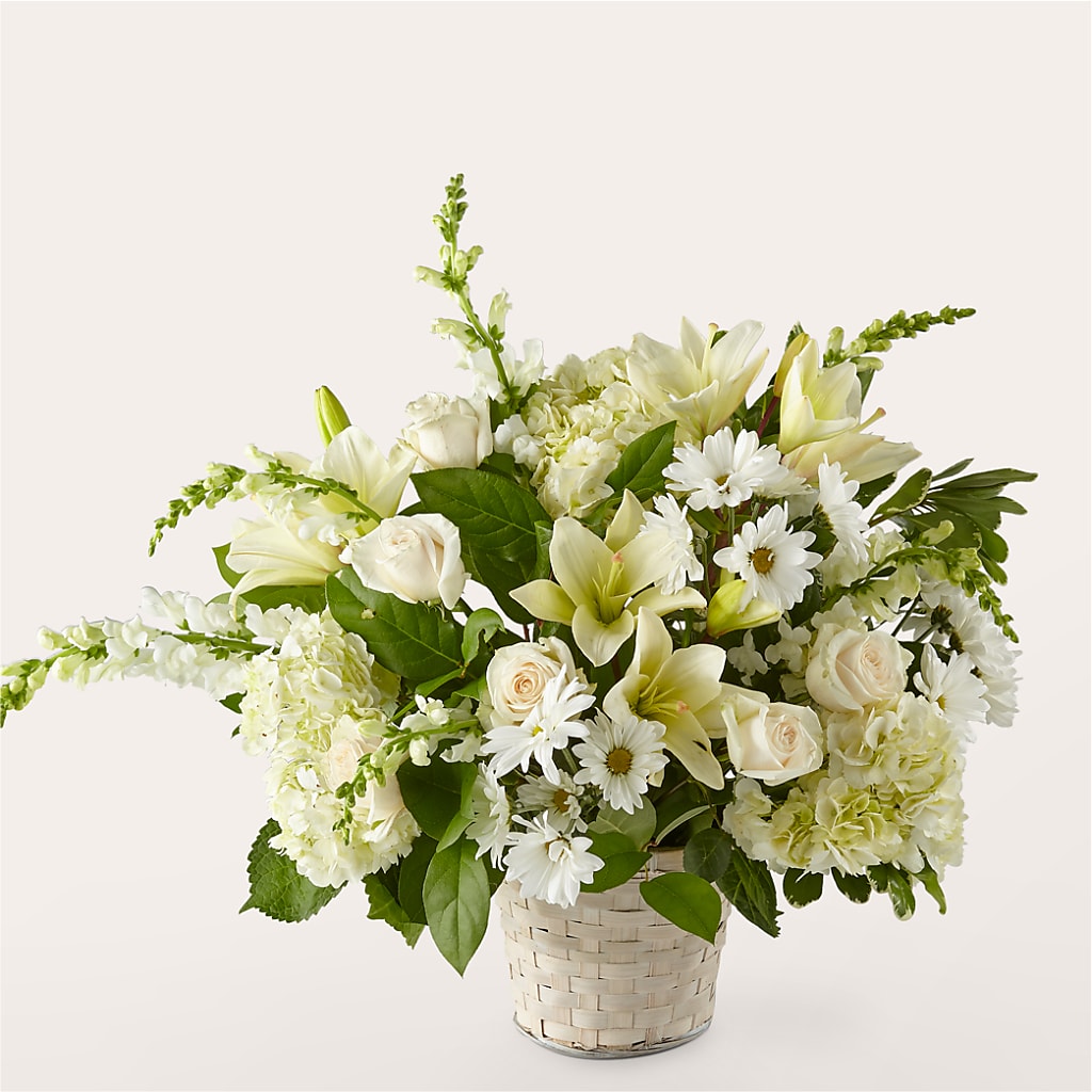 Ivory Elegance Floral Basket – MAGNOLIA'S FLOWER SHOP INC, Garden City MI