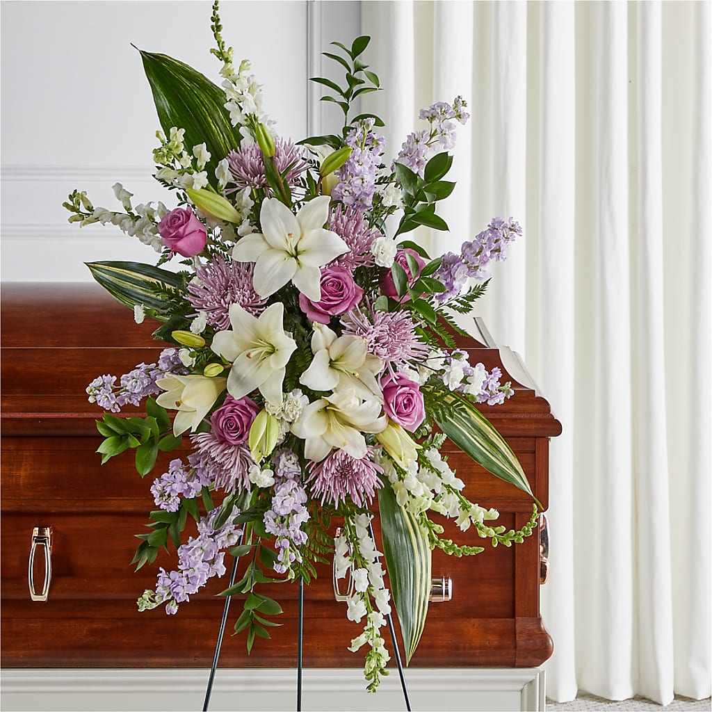 Grateful Hearts Standing Spray – MAGNOLIA'S FLOWER SHOP INC, Garden City MI