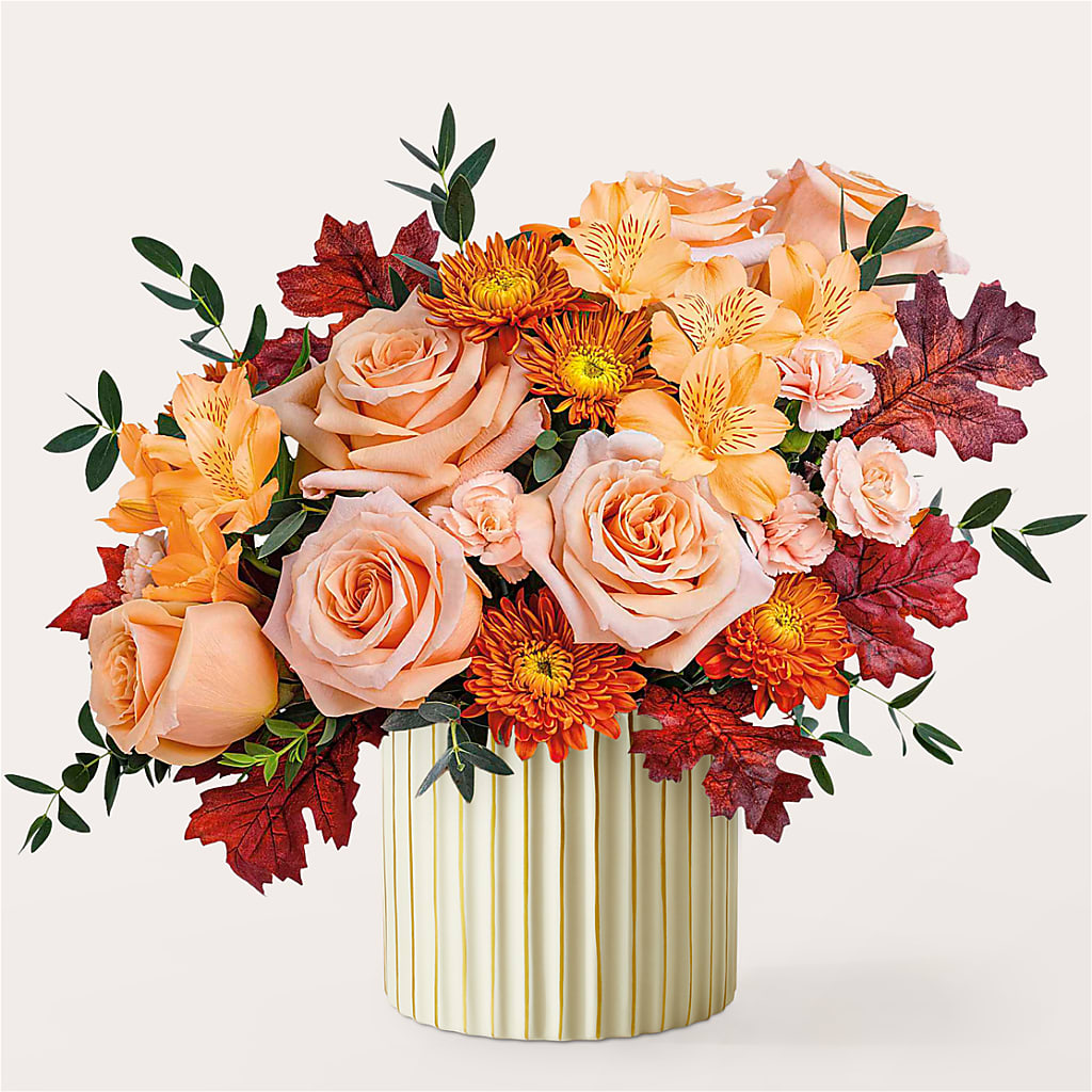 Spiced Latte Bouquet with Ivory Vase – MAGNOLIA'S FLOWER SHOP INC, Garden City MI