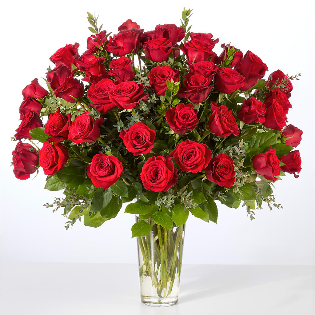 Forever Yours Fifty Stem Red Rose Bouquet – MAGNOLIA'S FLOWER SHOP INC, Garden City MI