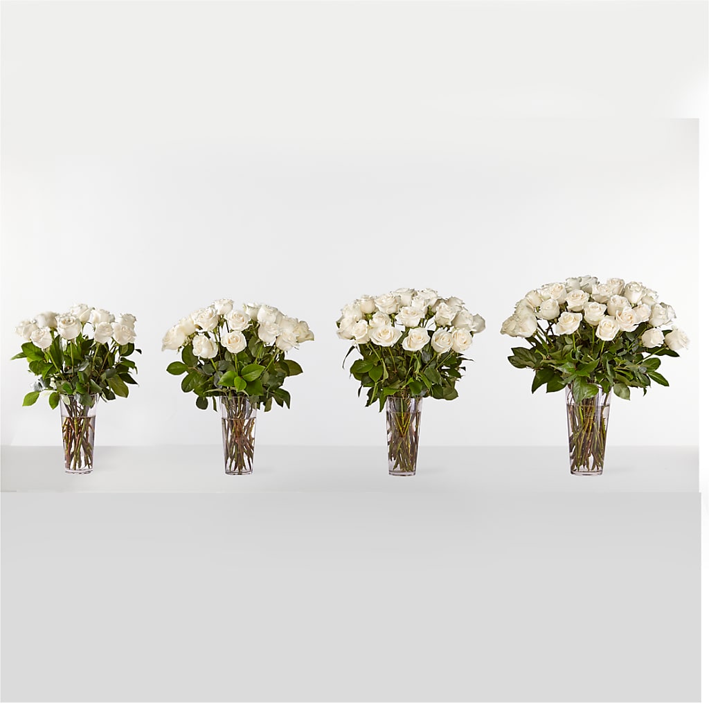 Long Stem White Rose Bouquet – MAGNOLIA'S FLOWER SHOP INC, Garden City MI