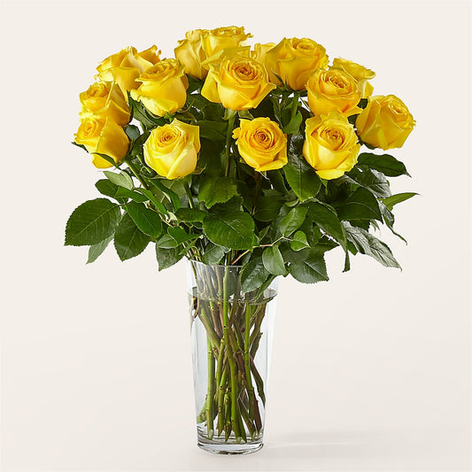 Long Stem Yellow Rose Bouquet – MAGNOLIA'S FLOWER SHOP INC, Garden City MI