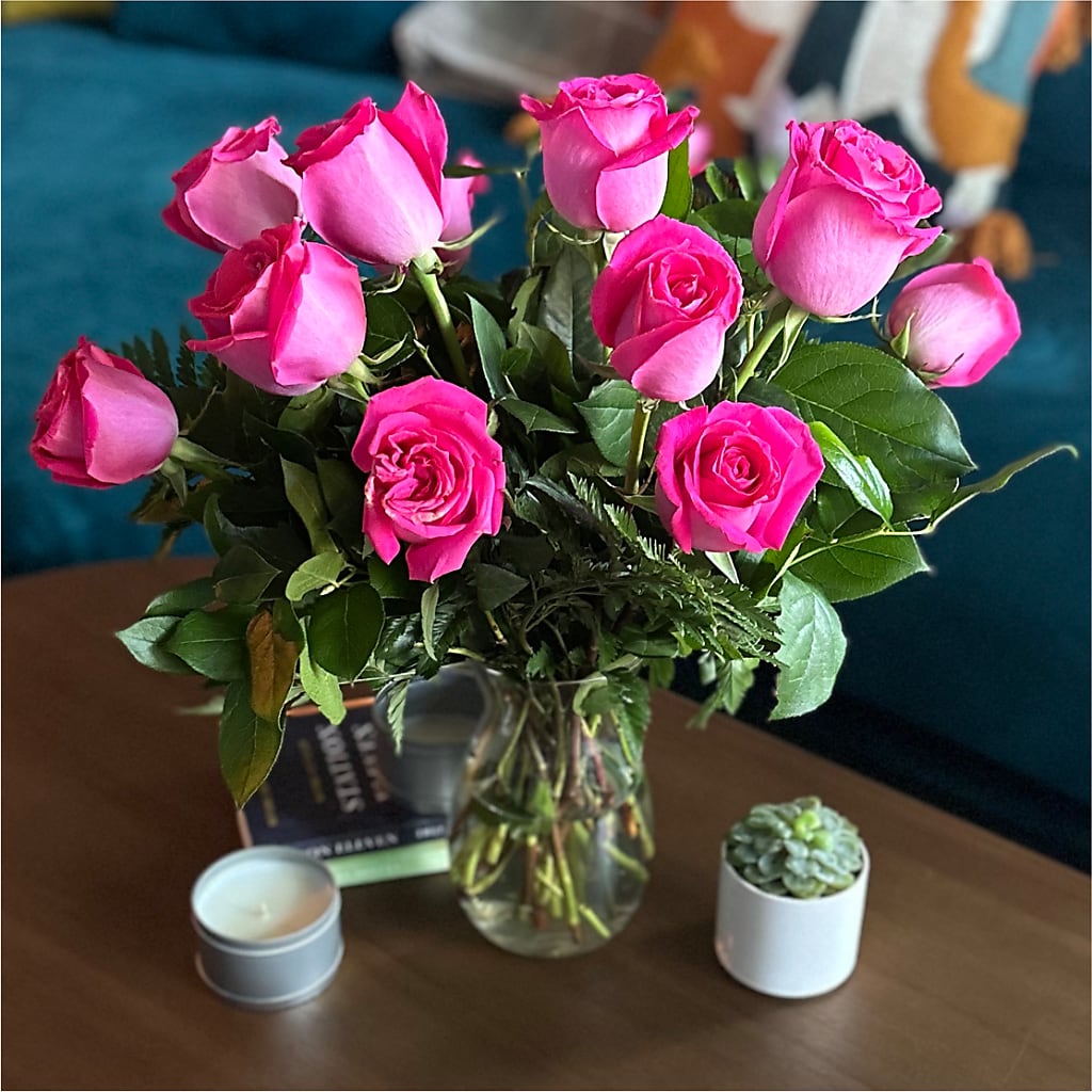 Long Stem Pink Rose Bouquet – MAGNOLIA'S FLOWER SHOP INC, Garden City MI
