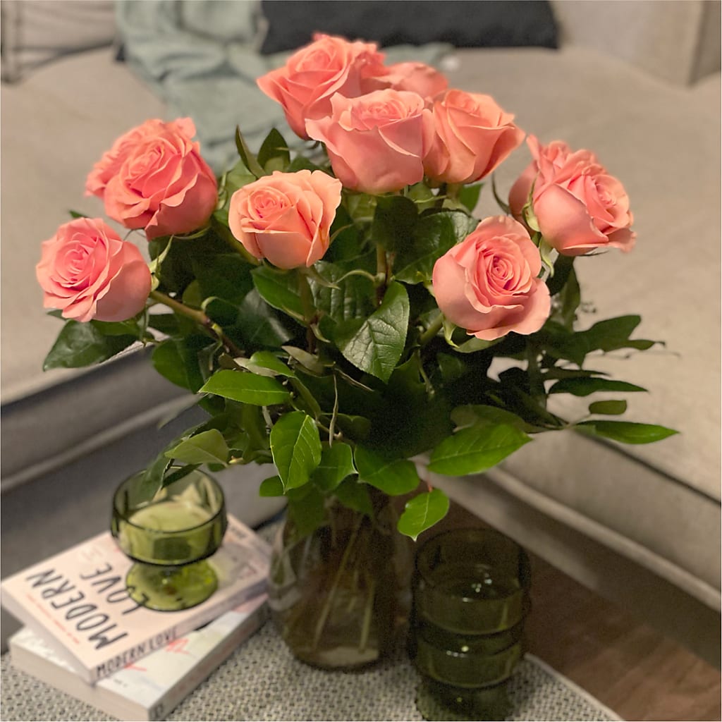 Long Stem Pink Rose Bouquet – MAGNOLIA'S FLOWER SHOP INC, Garden City MI