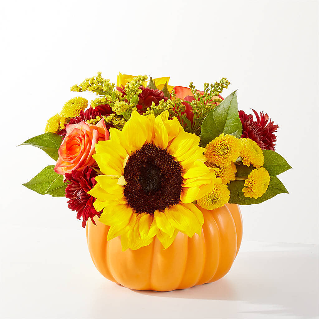 Golden Gourd Pumpkin Bouquet – MAGNOLIA'S FLOWER SHOP INC, Garden City MI