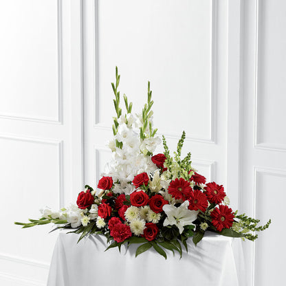 Crimson & White Arrangement – MAGNOLIA'S FLOWER SHOP INC, Garden City MI