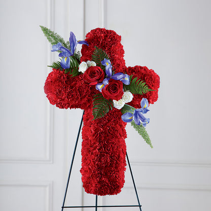 Faithful Hero Floral Cross – MAGNOLIA'S FLOWER SHOP INC, Garden City MI
