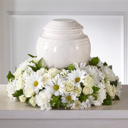 Ivory Gardens Cremation Adornment – MAGNOLIA'S FLOWER SHOP INC, Garden City MI