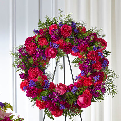 Calming Colors Wreath – MAGNOLIA'S FLOWER SHOP INC, Garden City MI