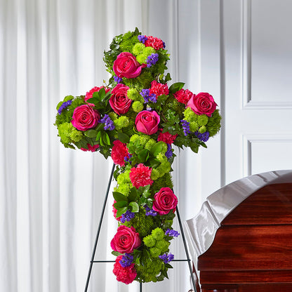 Tribute Rose Floral Cross – MAGNOLIA'S FLOWER SHOP INC, Garden City MI