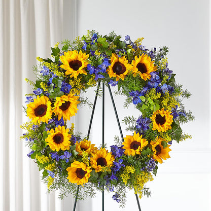 Bright Rays Wreath – MAGNOLIA'S FLOWER SHOP INC, Garden City MI
