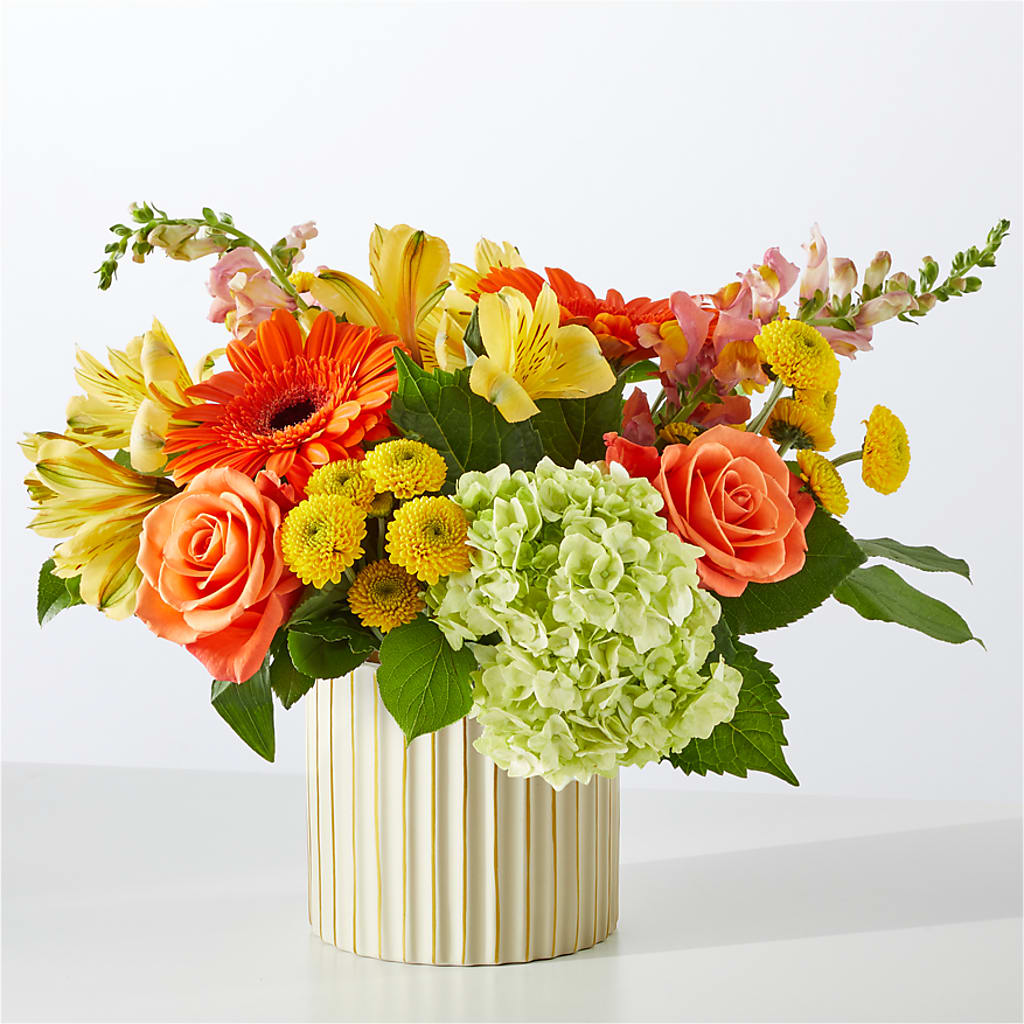 Autumn Sunshine Bouquet with Ivory Vase – MAGNOLIA'S FLOWER SHOP INC, Garden City MI