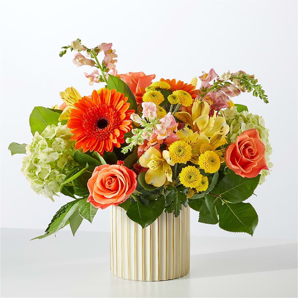 Autumn Sunshine Bouquet with Ivory Vase – MAGNOLIA'S FLOWER SHOP INC, Garden City MI