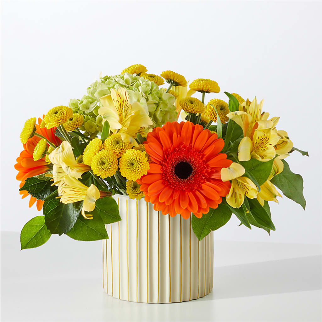 Autumn Sunshine Bouquet with Ivory Vase – MAGNOLIA'S FLOWER SHOP INC, Garden City MI