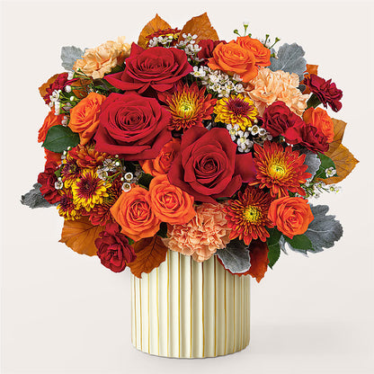 Merlot Bouquet with Ivory Vase – MAGNOLIA'S FLOWER SHOP INC, Garden City MI
