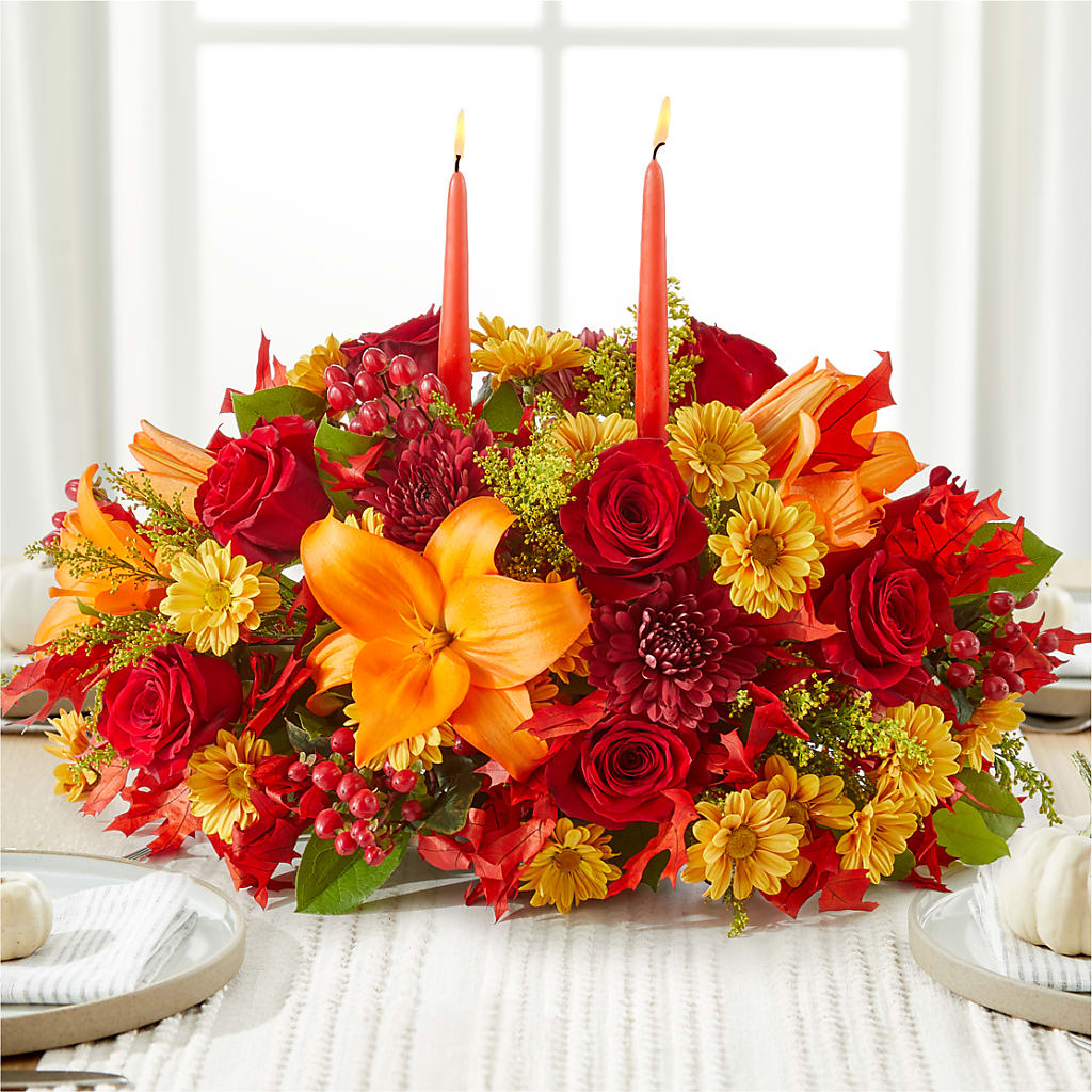 Autumn's Embrace Centerpiece – MAGNOLIA'S FLOWER SHOP INC, Garden City MI