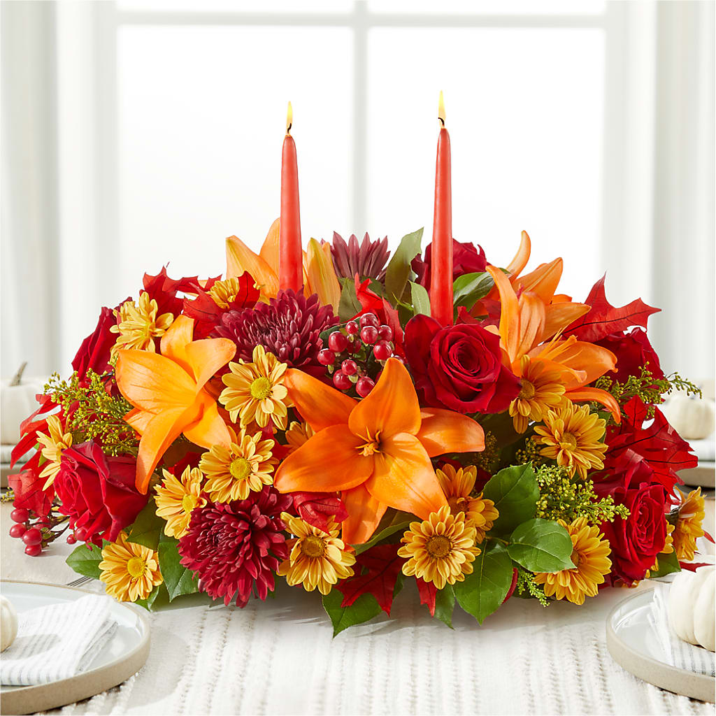 Autumn's Embrace Centerpiece – MAGNOLIA'S FLOWER SHOP INC, Garden City MI