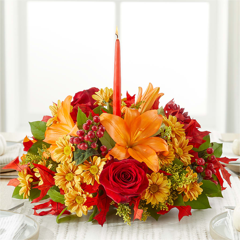 Autumn's Embrace Centerpiece – MAGNOLIA'S FLOWER SHOP INC, Garden City MI